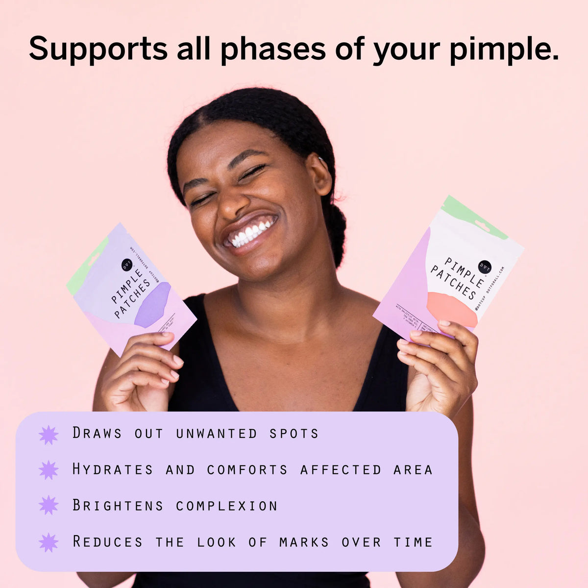 Dot Pimple & Zit Patches for Face – All-Natural Custom Triple-Action Formula Absorbs, Clears & Brightens Acne Spots with Hydrocolloid, Vitamin C, Tea Tree Oil & Salicylic Acid (10Mm, 120Ct)