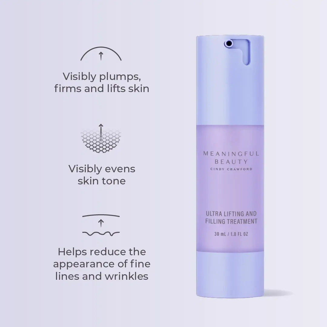 Tiktok Shop Exclusive: Meaningful Beauty Filling & Firming Duo - Daily Lifting Treatment & Crème De Sérum Night Crème with Hyaluronic Acid and Melon Antioxidants