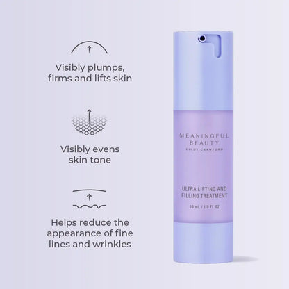 Tiktok Shop Exclusive: Meaningful Beauty Filling & Firming Duo - Daily Lifting Treatment & Crème De Sérum Night Crème with Hyaluronic Acid and Melon Antioxidants