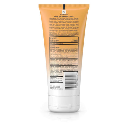 Oil-Free Acne Face Wash Cream Cleanser, 2% Salicylic Acid-Acne Treatment, Daily Facial Cleanser for Acne-Prone Skin, 6.7 Fl. Oz (Pack of 2)
