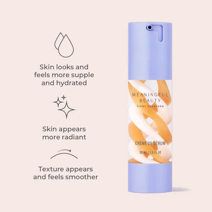 Tiktok Shop Exclusive: Meaningful Beauty Filling & Firming Duo - Daily Lifting Treatment & Crème De Sérum Night Crème with Hyaluronic Acid and Melon Antioxidants