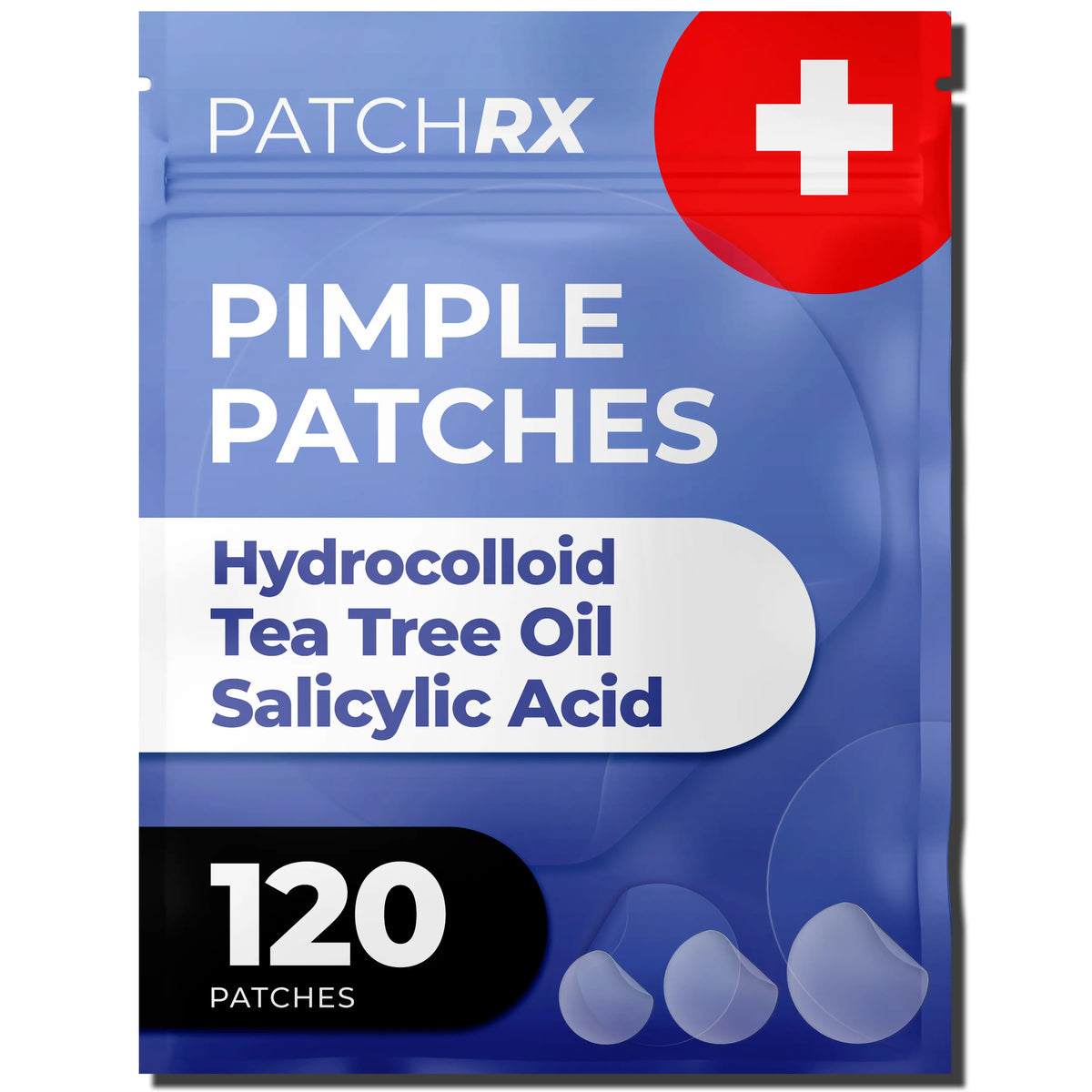 Patchrx Pimple Patches for Face, Hydrocolloid Acne Patches with Tea Tree Oil, Pimple Stickers - Acne Pimple Patches for Face - Zit Patches