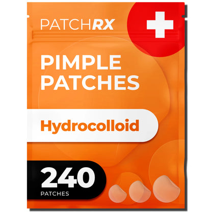 Patchrx Pimple Patches for Face, Hydrocolloid Acne Patches with Tea Tree Oil, Pimple Stickers - Acne Pimple Patches for Face - Zit Patches