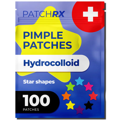 Patchrx Pimple Patches for Face, Hydrocolloid Acne Patches with Tea Tree Oil, Pimple Stickers - Acne Pimple Patches for Face - Zit Patches