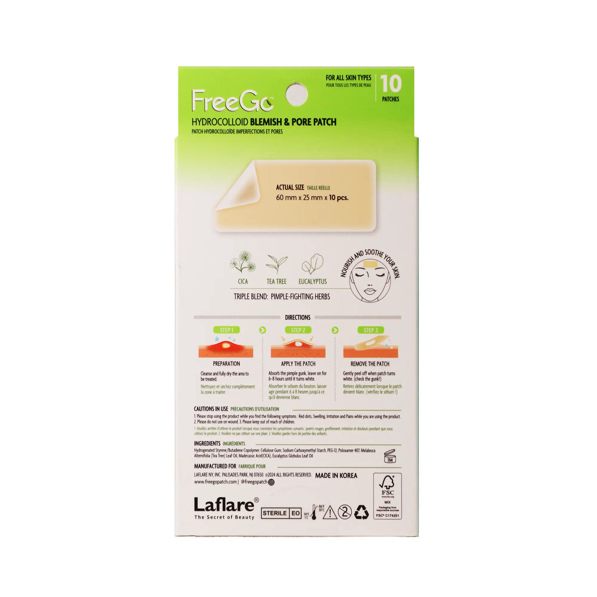 Freego Hydrocolloid Acne Patches for the Face, Large Pimple Patches for Skin Repair, Breakouts, Zit, Blemish Spot, Skincare, Korean Pimple Patches.