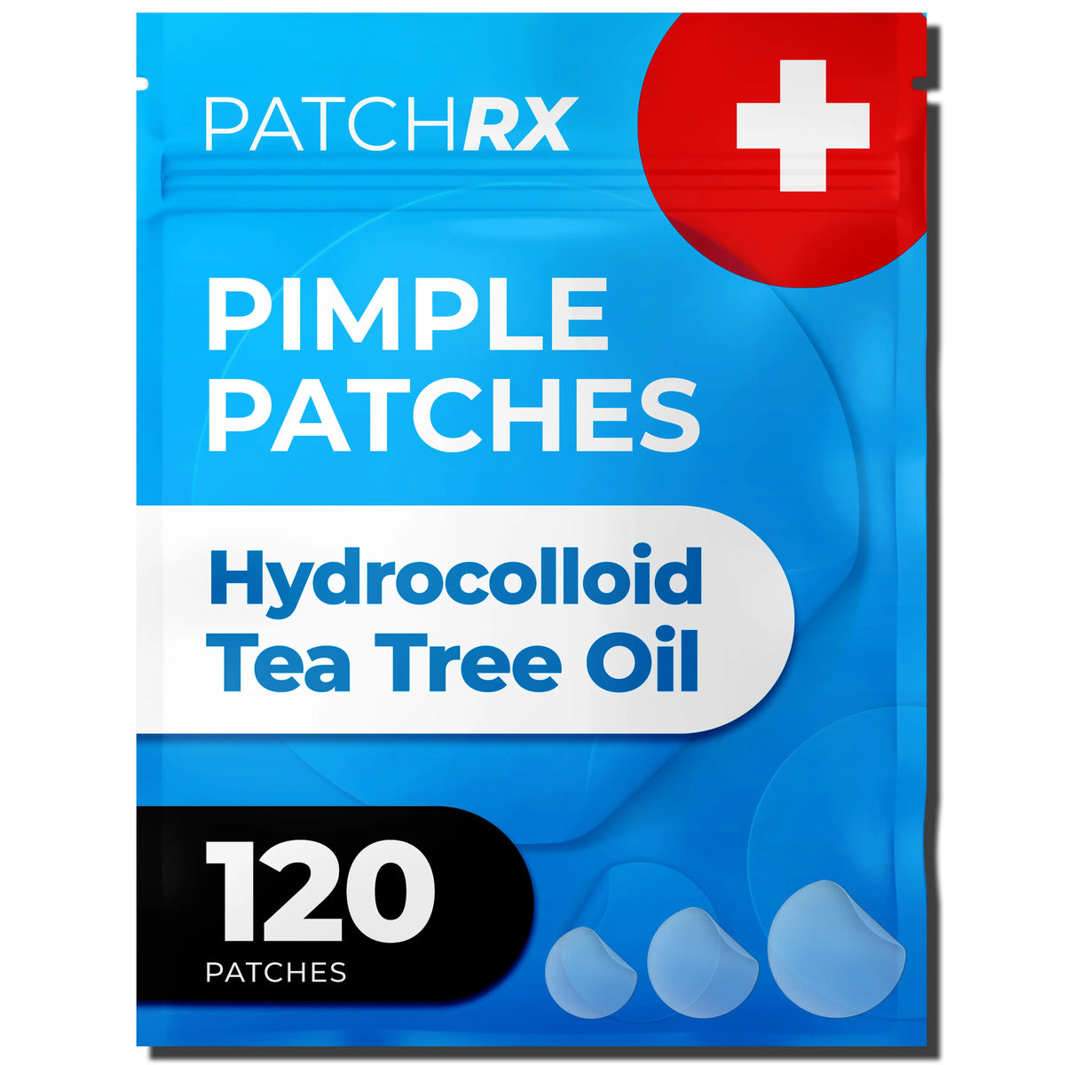 Patchrx Pimple Patches for Face, Hydrocolloid Acne Patches with Tea Tree Oil, Pimple Stickers - Acne Pimple Patches for Face - Zit Patches