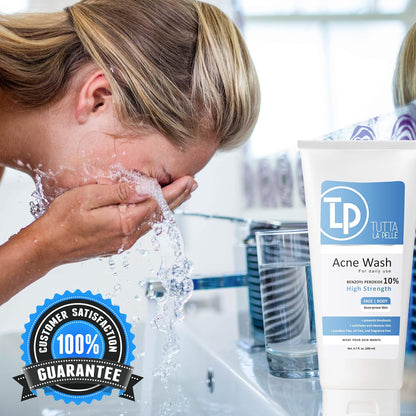 Benzoyl Peroxide Body Wash 10% - Acne Face Wash & Acne Body Wash - Butt Acne Treatment & Back Acne Treatment - Highest Grade Medical Facial Cleanser, Maximum Strength Acne Wash 6.7 Oz