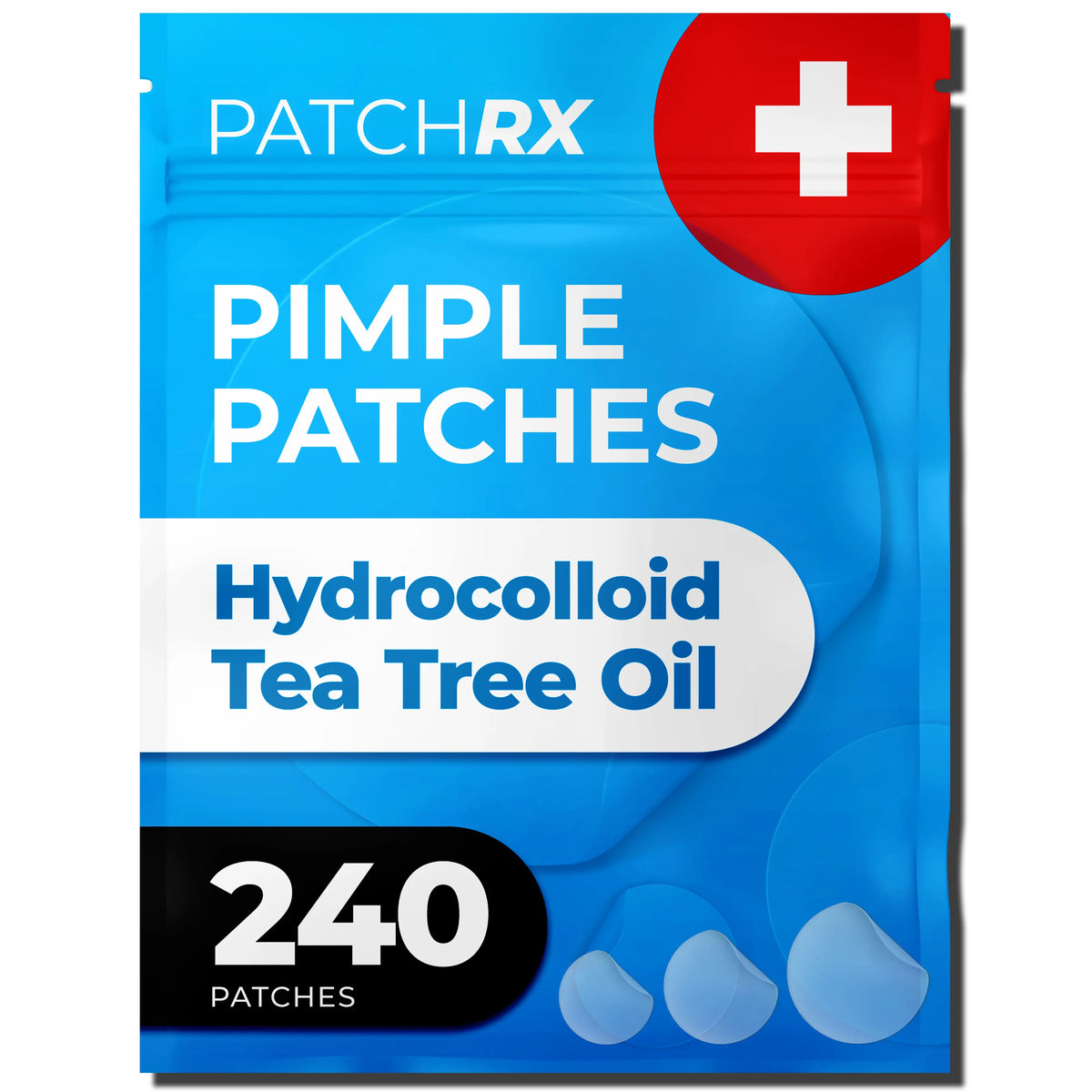 Patchrx Pimple Patches for Face, Hydrocolloid Acne Patches with Tea Tree Oil, Pimple Stickers - Acne Pimple Patches for Face - Zit Patches