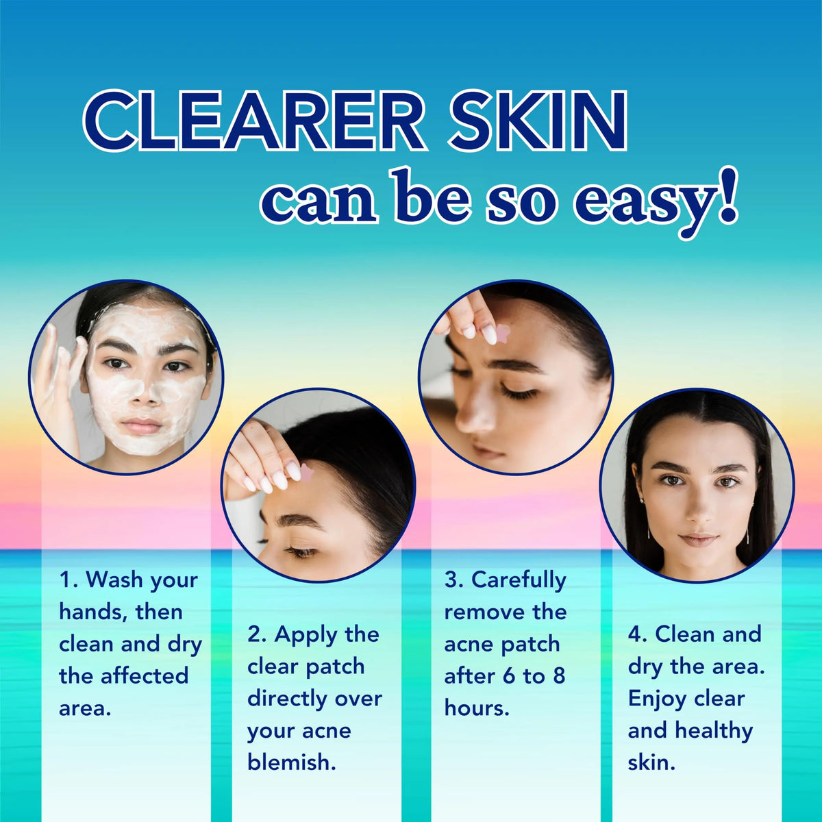 CLERZENA Star Pimple Patches for Face - Salicylic Acid, Tea Tree Oil & Calendula Oil - Cute Pimple Patches for Teen Acne Treatment