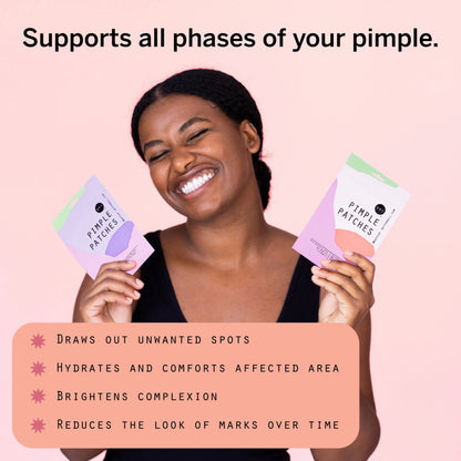 Dot Pimple & Zit Patches for Face – Hydrocolloid Acne Spot Patches with Vitamin C, Tea Tree Oil & Salicylic Acid for Blemish Care