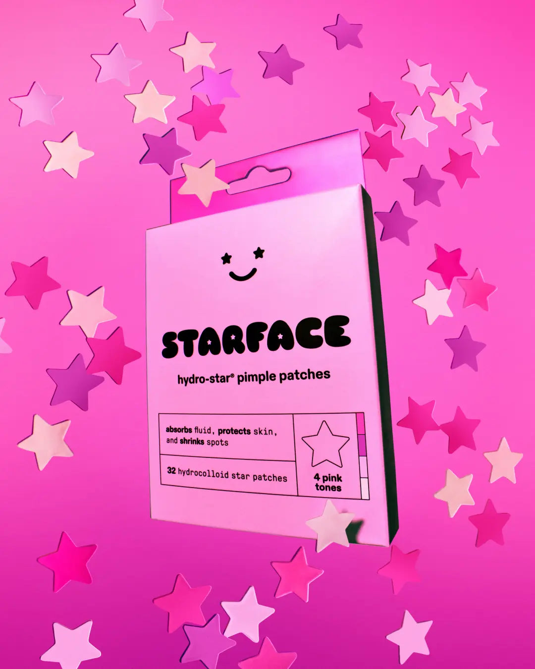Starface Pink Star Pimple Patches, 32 Ct